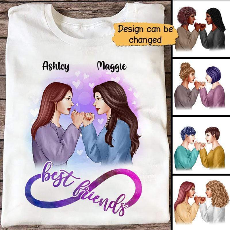 Besties Infinity Pinky Promise Personalized Shirt