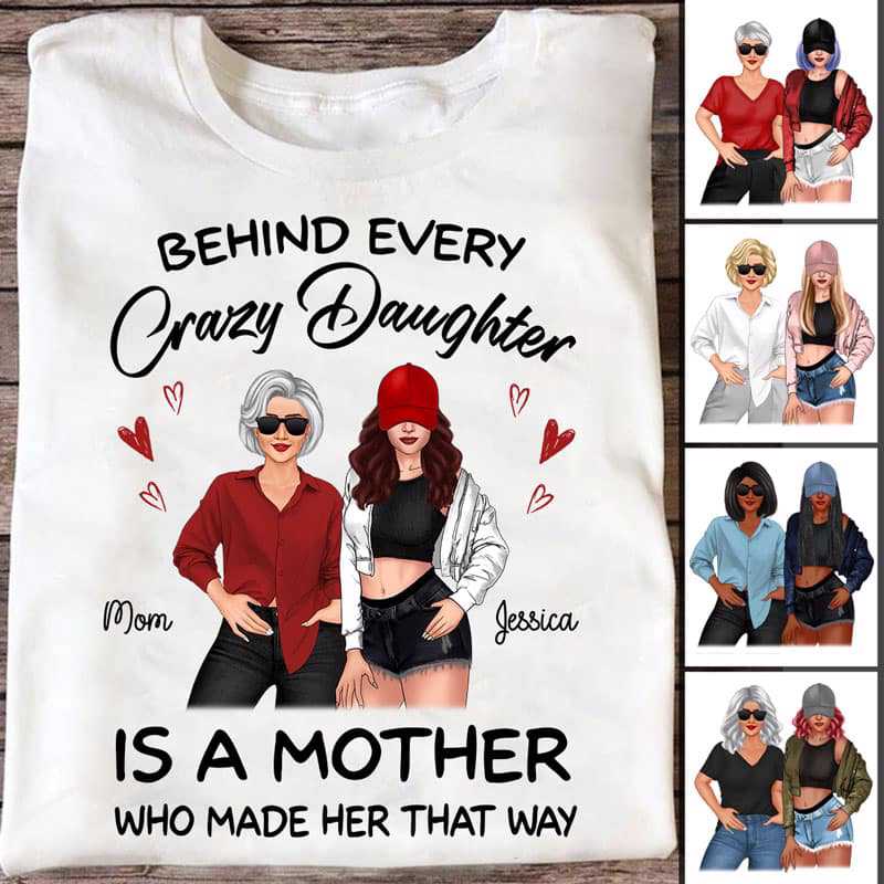 Posing Mother And Daughter Personalized Shirt