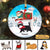 Cats With Mailbox Christmas Personalized Circle Ornaments