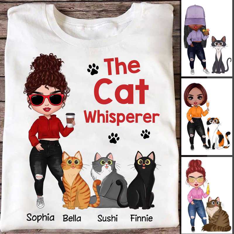 The Cat Whisperer Doll Girl Personalized Tank Top
