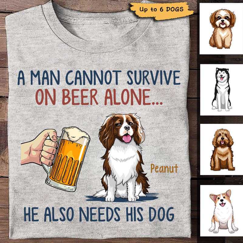 Survive On Beer & Sitting Dogs Personalized Shirt