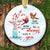 Berry Vase Cardinal Always With You Memorial Personalized Circle Ornament