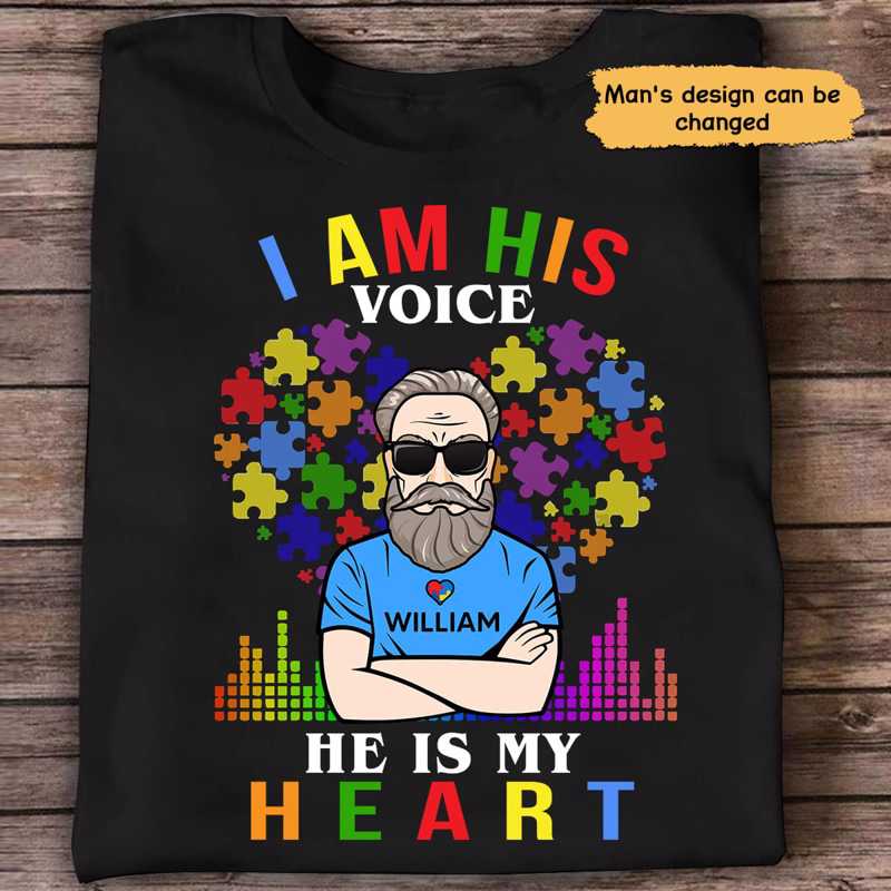 He Is My Heart Autism Dear Dad Personalized Shirt