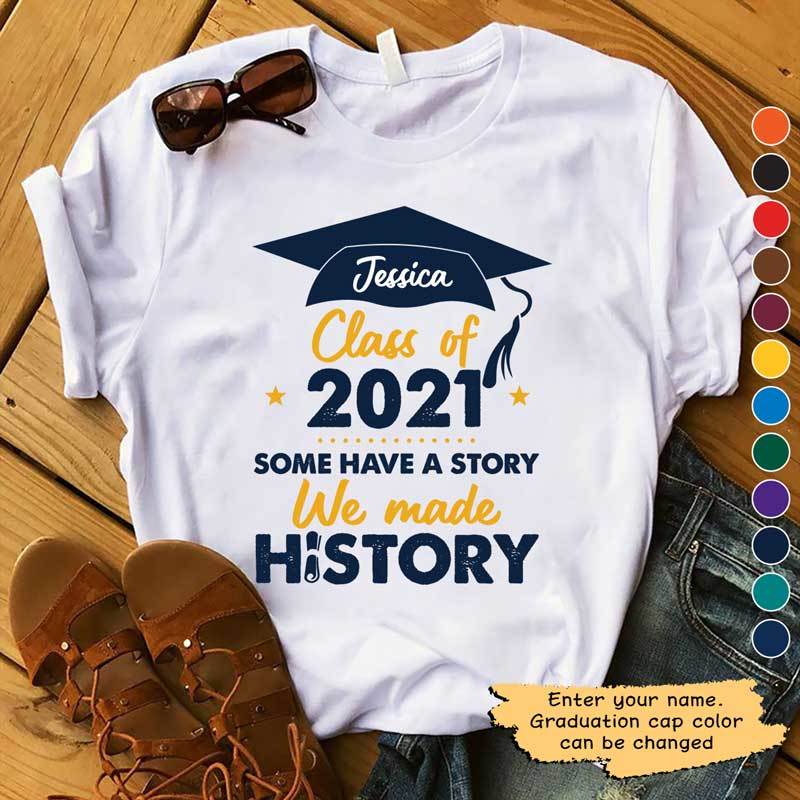 We Made History シニア 2021 パーソナライズ シャツ