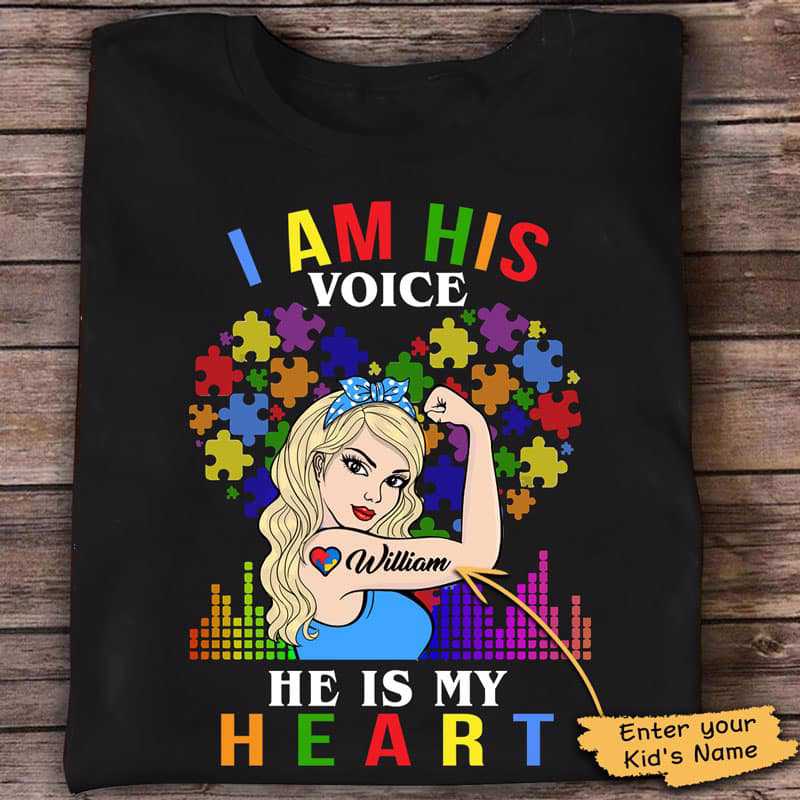 He/She Is My Heart Autism Personalized Shirt