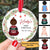 Baby Back View First Christmas Personalized Circle Ornaments