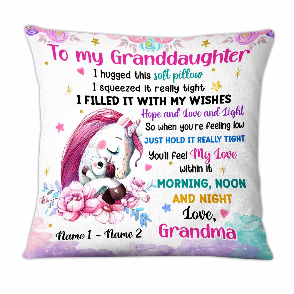 Personalized Unicorn Mom Grandma Son Daughter Grandson Granddaughter Pillow