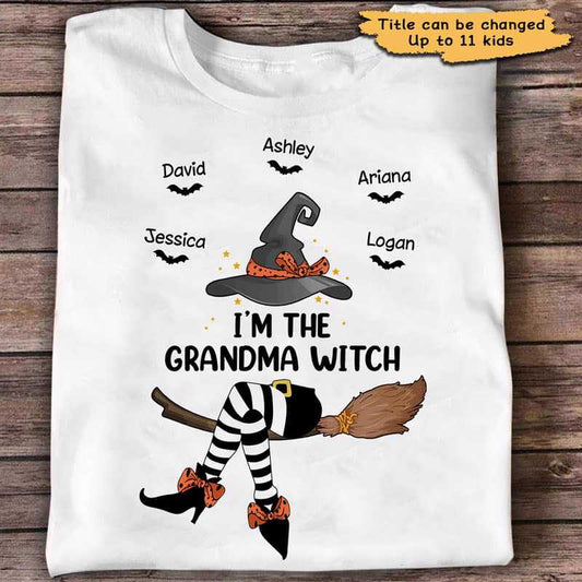 I‘m The Grandma Witch On Broom Personalized Shirt