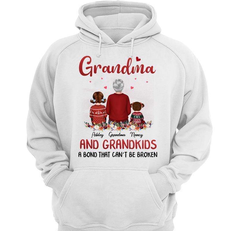 Grandma Grandkids Bond Can‘t Be Broken Personalized Hoodie Sweatshirt