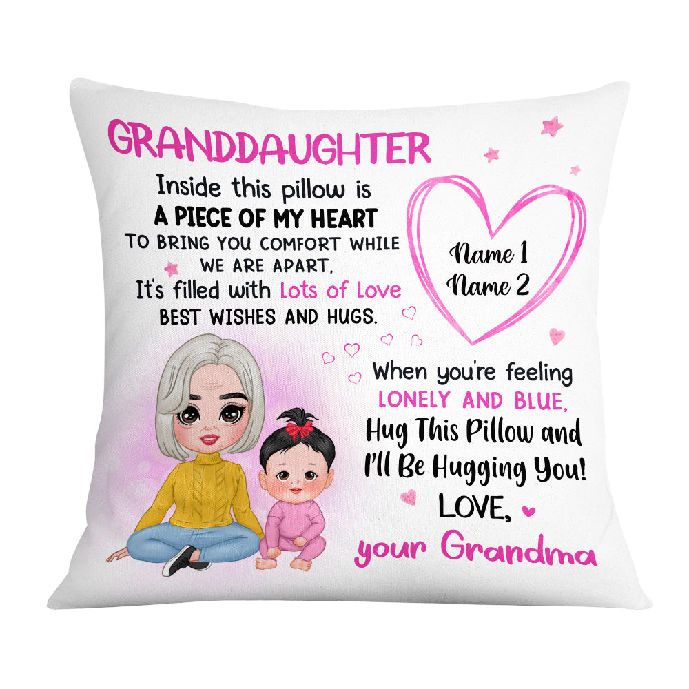 Personalized Mom Grandma To Daughter Granddaughter Son Grandson Hug This Pillow