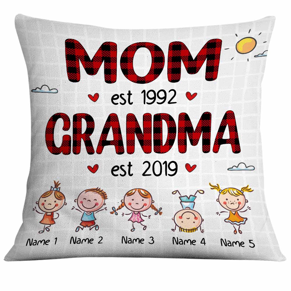 Personalized Mom Grandma Pillow