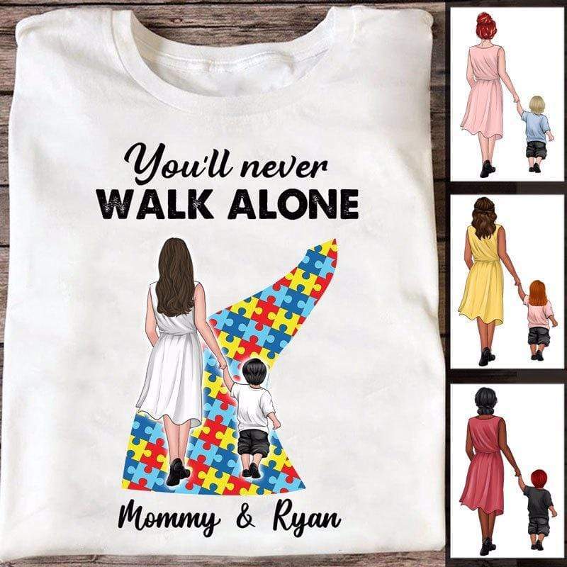 Autism Mom You'll Never Walk Alone Baseball Jersey Shirt Gift For Men And  Women - YesItCustom