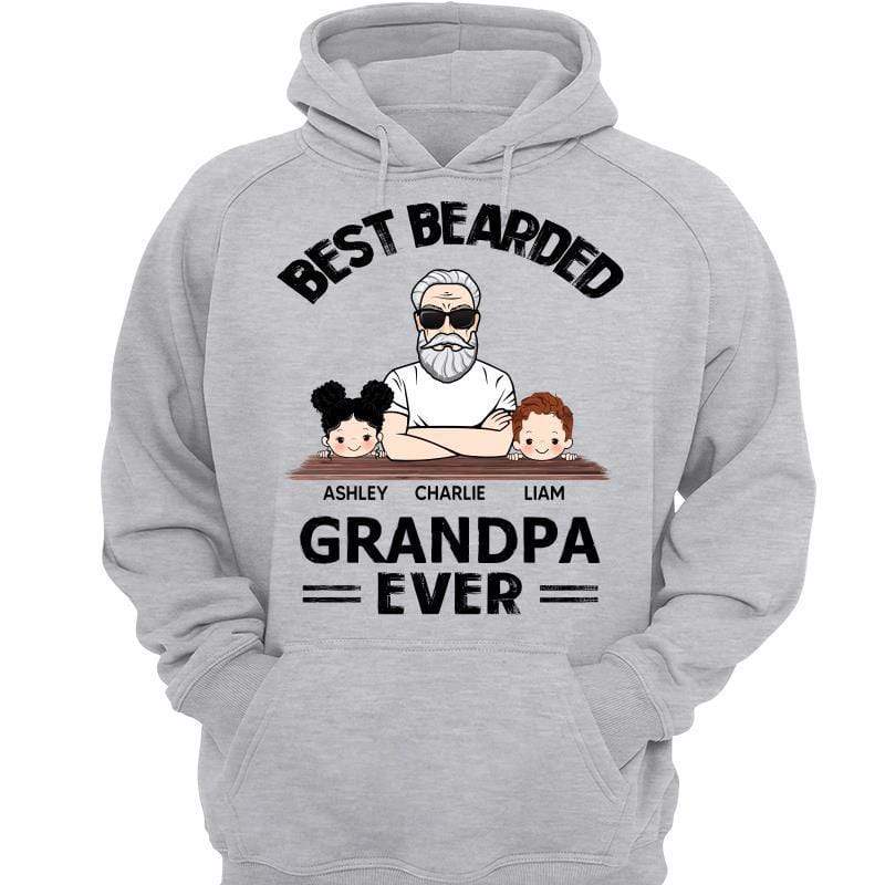 Best Bearded Dad Grandpa Ever Personalized Hoodie Sweatshirt