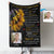 As I Sit In Heaven Peace Sunflower Personalized Memorial Blanket Gift for Family Remembrance