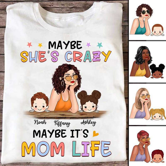 Colorful Fashion Mom And Kids Personalized Shirt