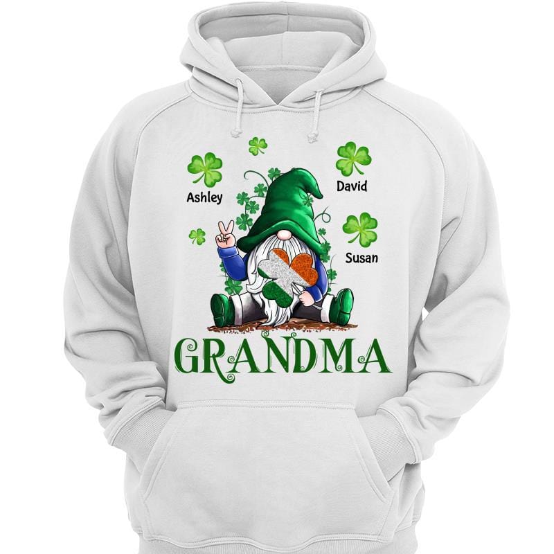 アイルランドの Gnome おばあちゃん聖パトリックの日パーソナライズされたパーカー スウェットシャツ