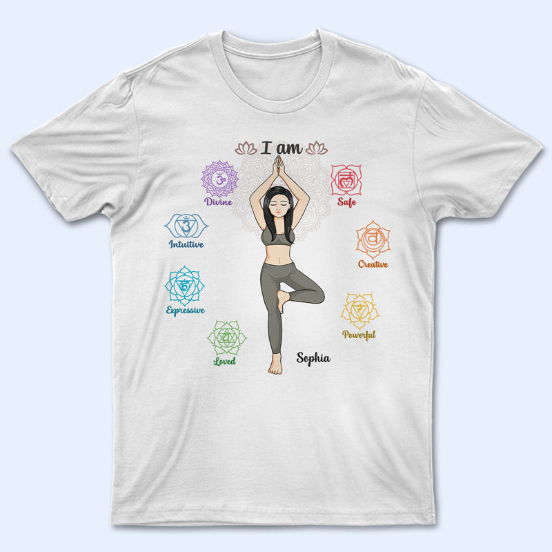 I Am Divine Intuitive Expressive Loved - Gift For Yoga Lovers - Personalized Custom Shirt