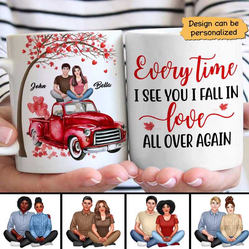 Couple Valentine Under Tree Pretty Personalized Mug