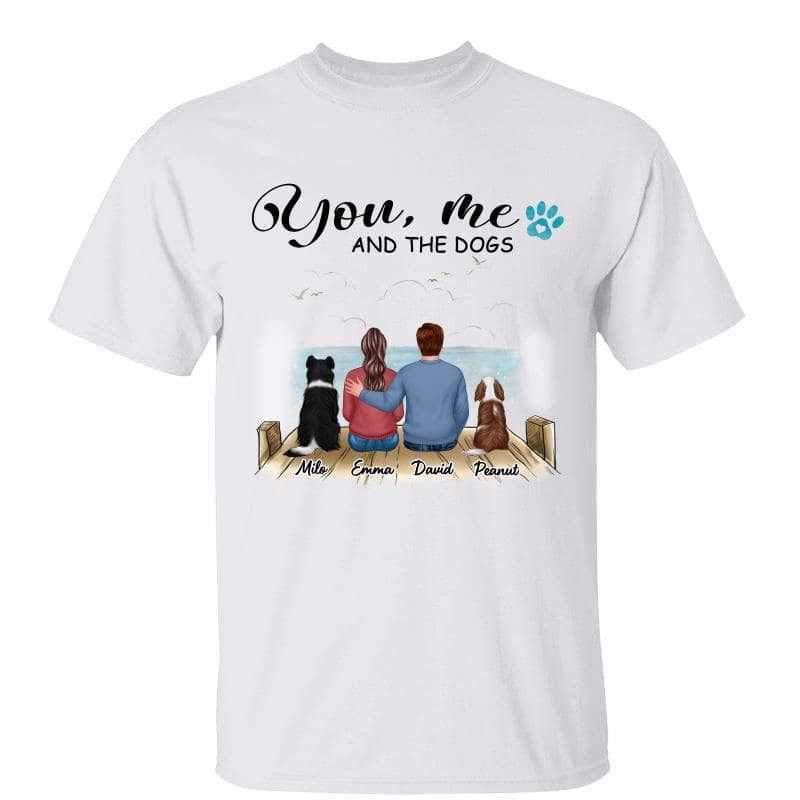 You Me And The Dogs カップル パーソナライズ シャツ