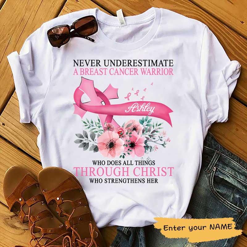 Breast Cancer Warrior Does All Things Personalized Shirt