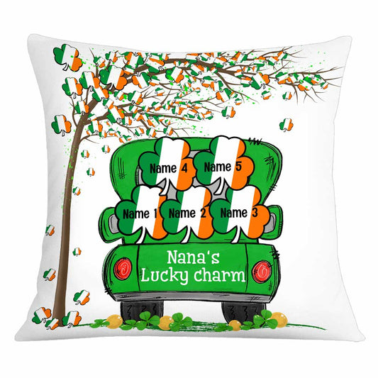 Personalized Patrick's Day Mom Grandma Lucky Charm Pillow