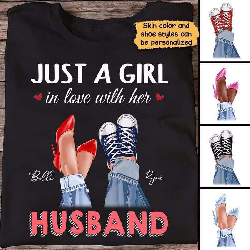 Just A Girl In Love With Her Husband Personalized Shirt