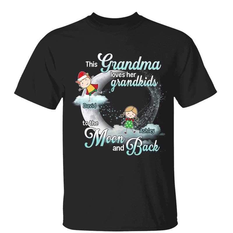 Grandma Loves Her Grandkids パーソナライズドシャツ
