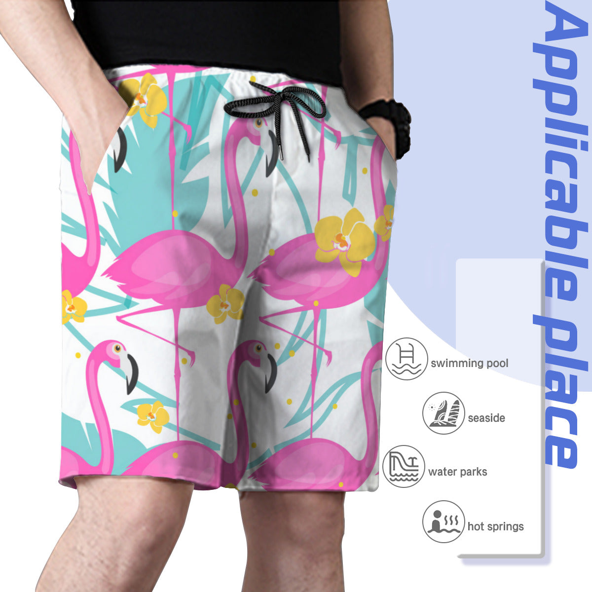 Flamingo Men's Swim Trunks No.65LUF9