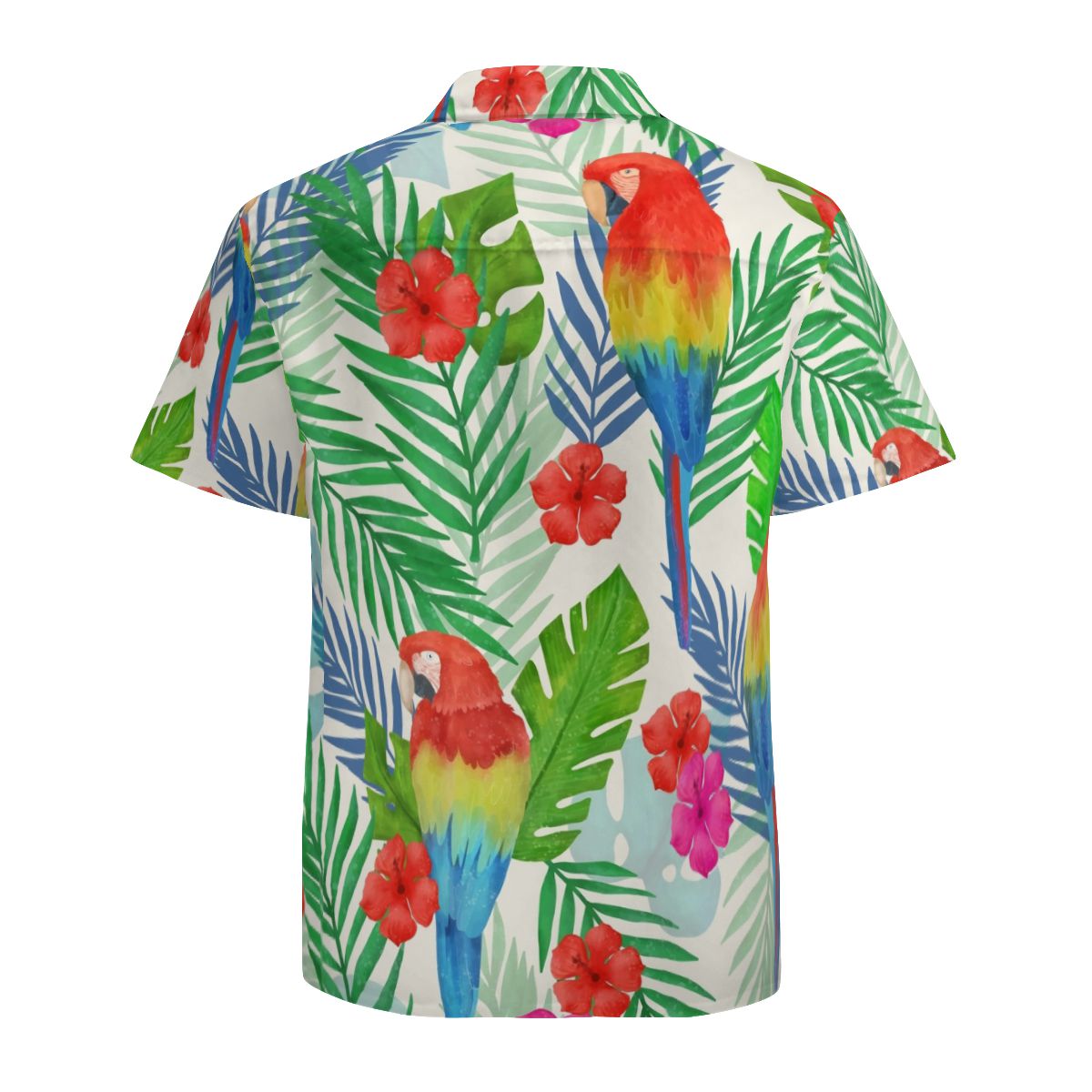 Tropical Leaves Parrot Hawaiian Shirts No.6DL2EJ