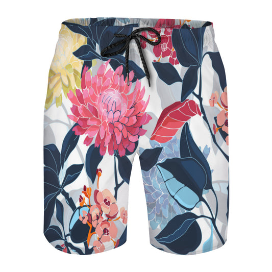 Tropical Leaves 001 Men's Swim Trunks No.6J64WH