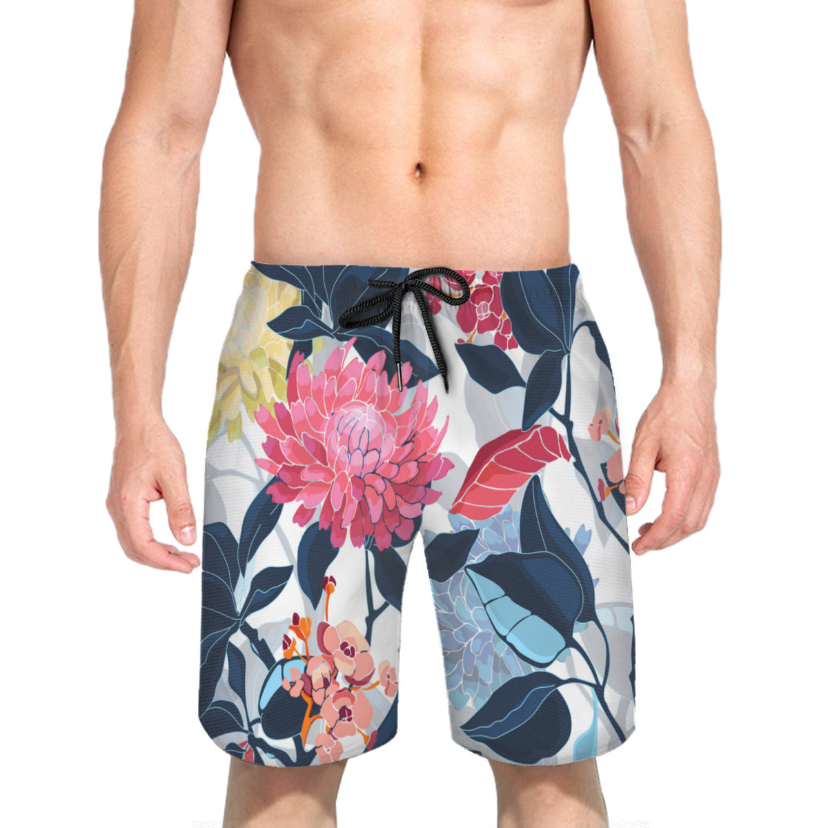 Tropical Leaves 001 Men's Swim Trunks No.6J64WH