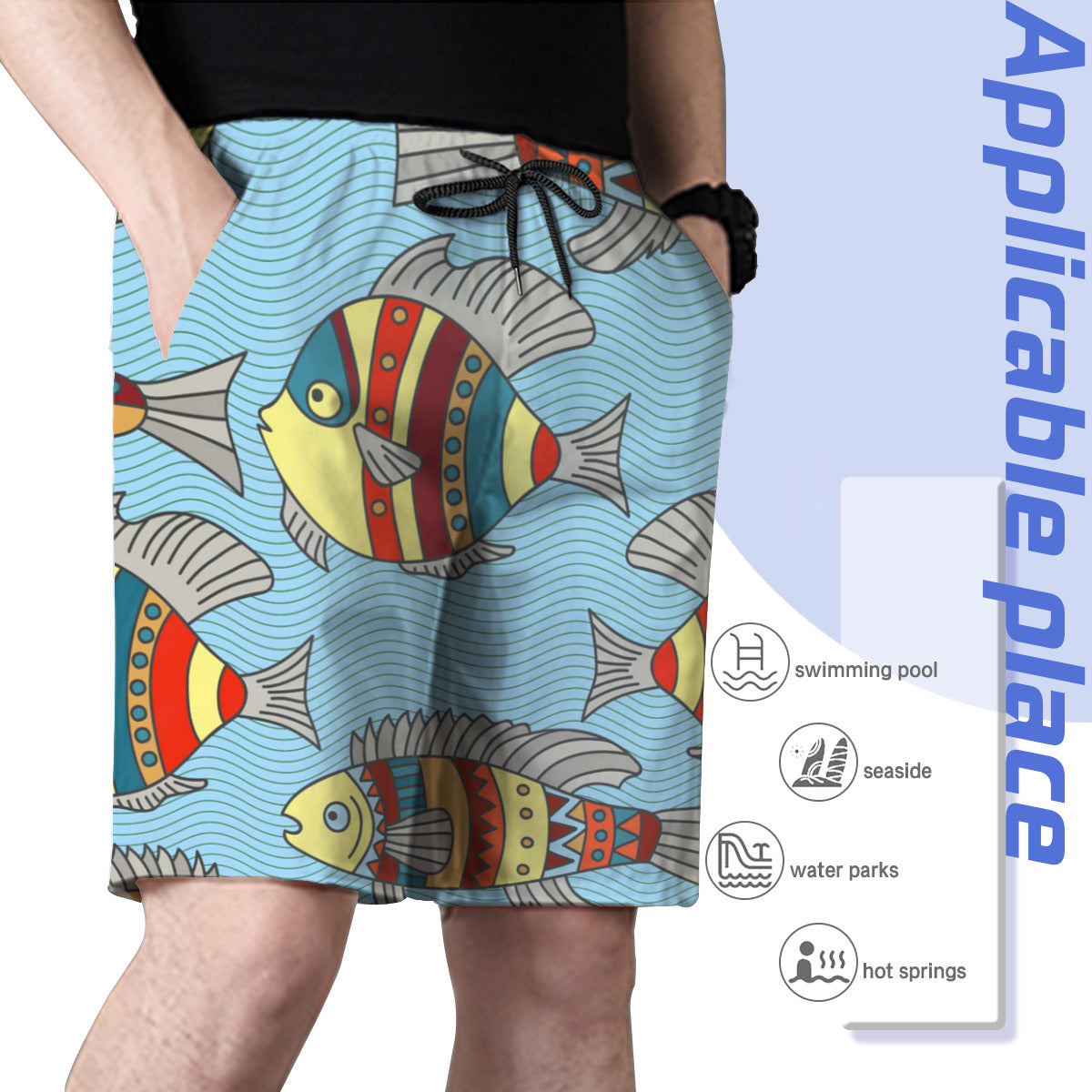 Fish 03 Men's Swim Trunks No.6SUPGV