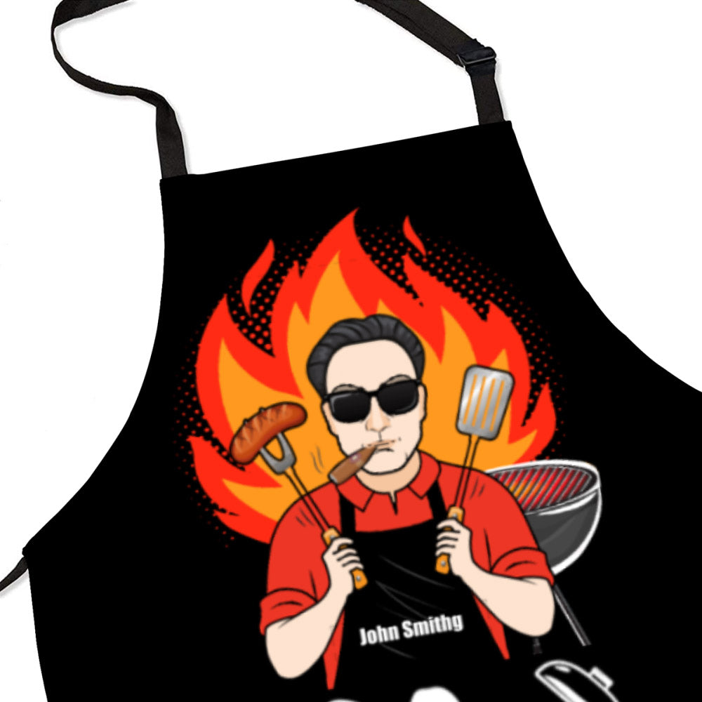 BBQ Funny Personalized Apron (with pocket)