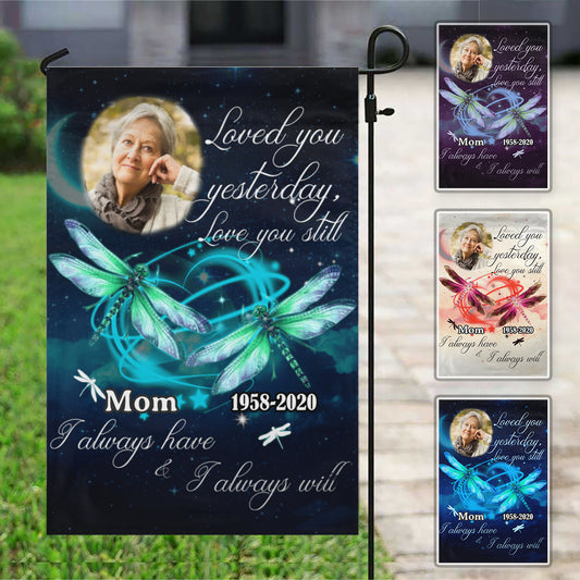 Love You Still Personalized Photo Memorial Garden & House Flag