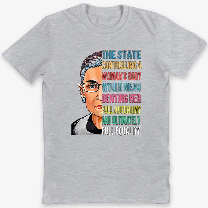 Womens Ruth Bader Ginsburg RBG Pro Choice My Body T-Shirt