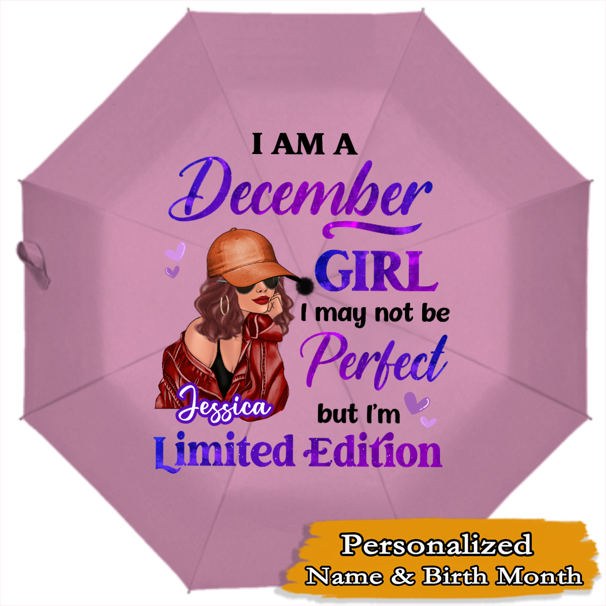 Birthday Gift Birth Month Fashion Girl Limited Edition Personalized Automatic Folding Umbrella