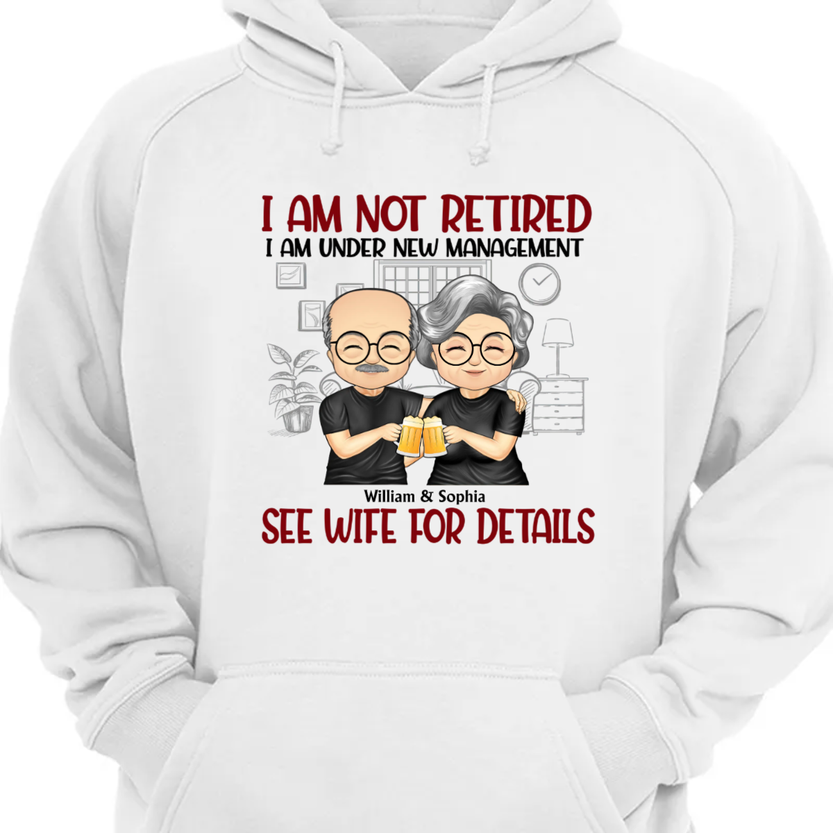 Family Couple Under New Management See Wife For Details - Gift For Husband - Personalized Custom Hoodie Sweatshirt
