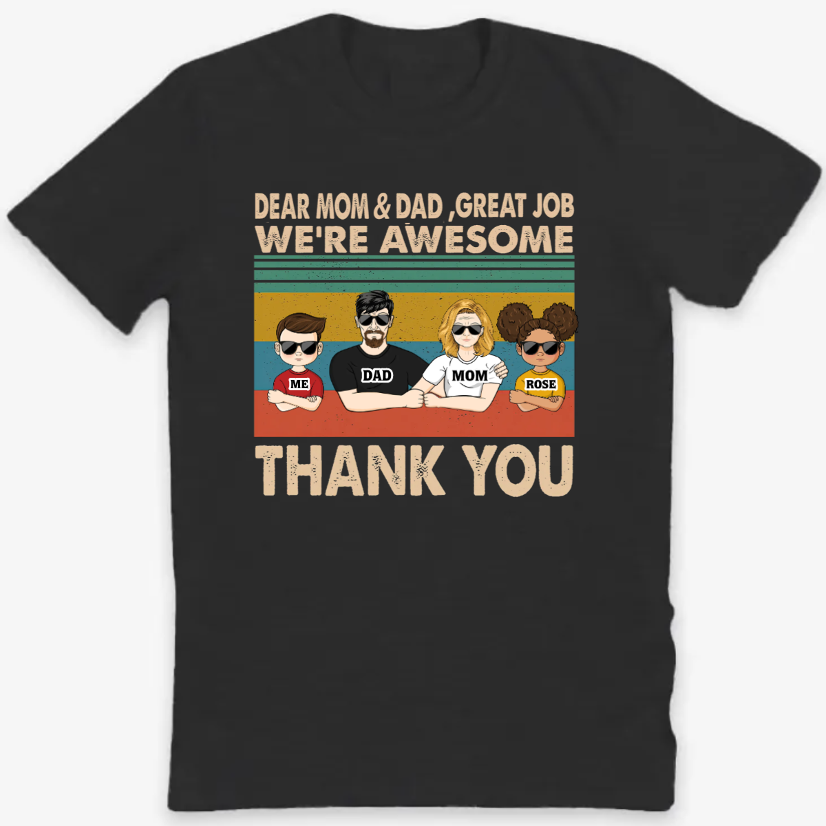 Dear Dad & Mom Great Job - We're Awesome - Personalized Gift For Parents