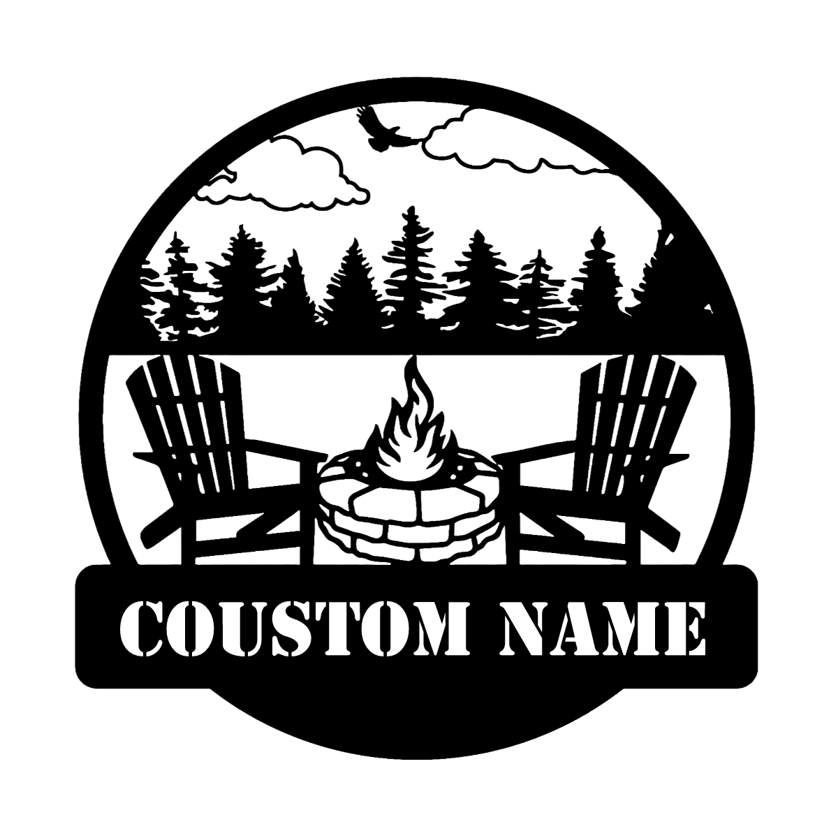 Metal Outdoor Sign  Custom Campfire Sign  Camper Decor  Personalized Camping Gifts Fire Pit Sign Outdoor Decor Cabin Sign  Campsite Sign