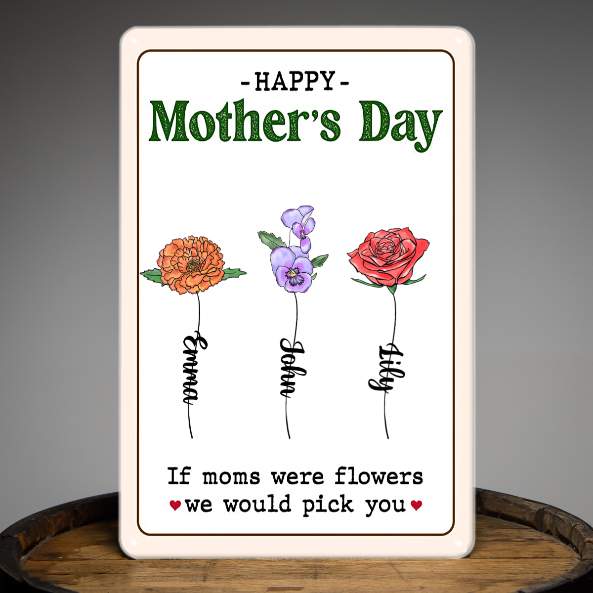 Personalized Mom Mother's Day Metal Sign
