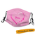 Breast Cancer Pink Ribbon Heart Personalized Name Face Mask