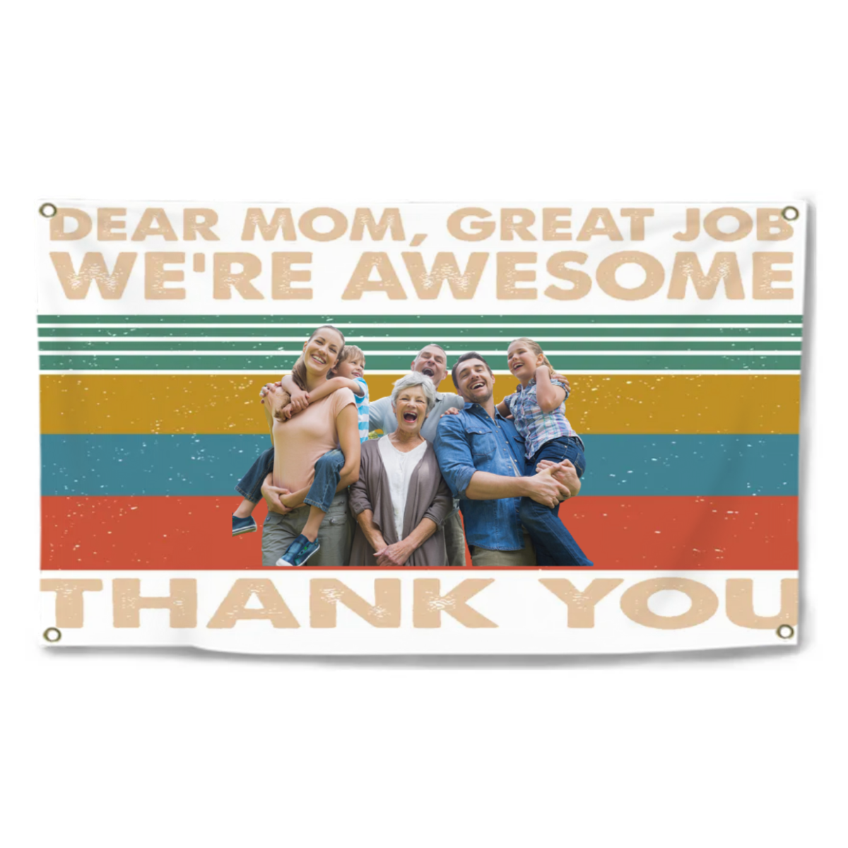 Dear Dad / Mom Great Job - I'm / We're Awesome Thank You - Personalized Photo Banner For Parents & Father's Day