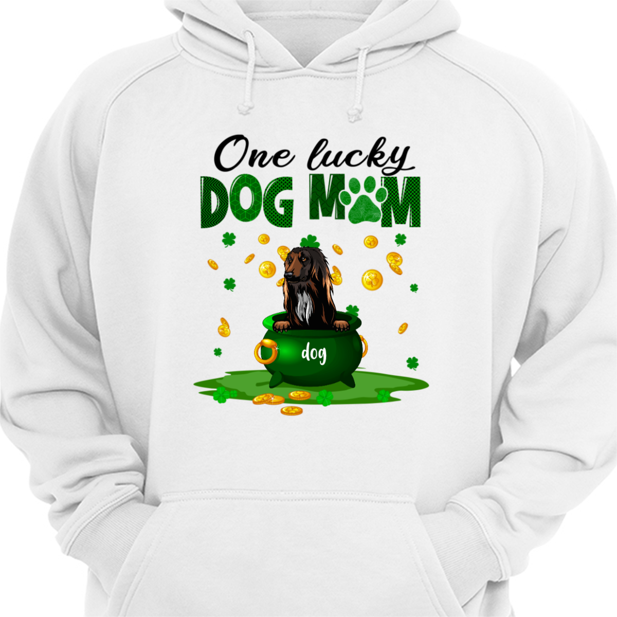 Personalized Dog Mom Irish St Patrick's Day  Hoodie Sweatshirt