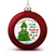 Christmas Tree Peeking Dog Personalized Ball Ornaments