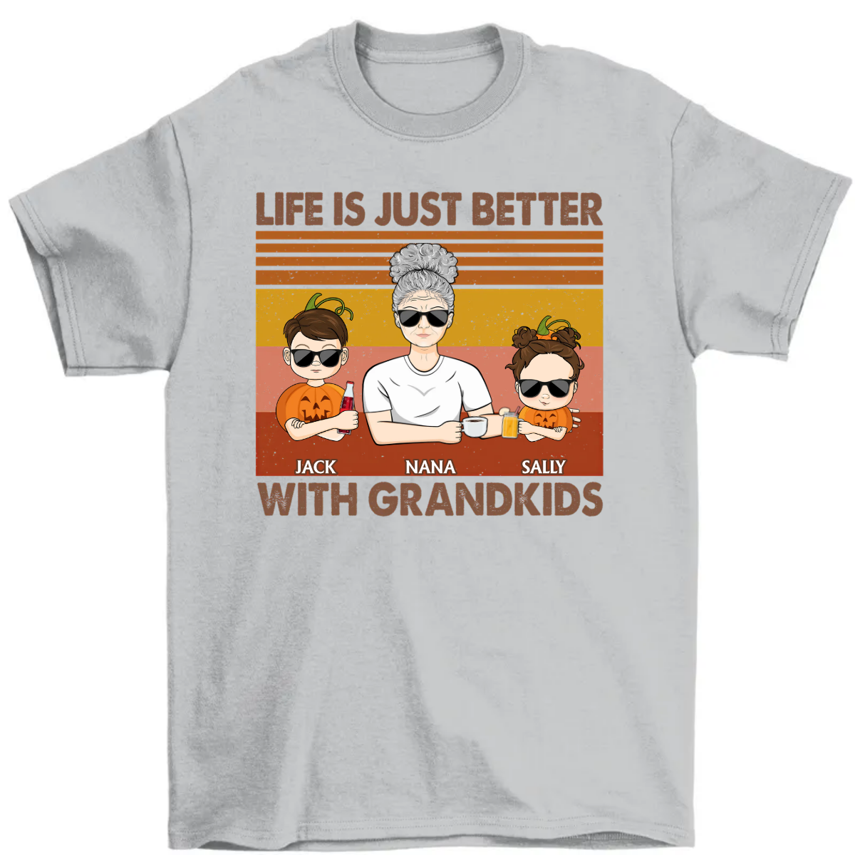 Life Is Better With Grandkids - Gift For Grandmother - Personalized Custom T Shirt