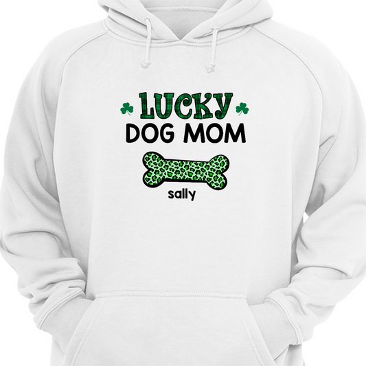 Lucky Dog Mom St Patrick Day Pattern Hoodie Sweatshirt