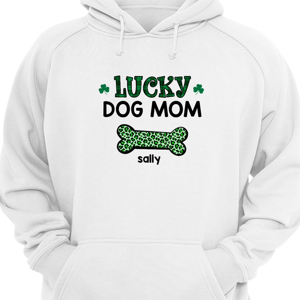 Lucky Dog Mom St Patrick Day Pattern Hoodie Sweatshirt
