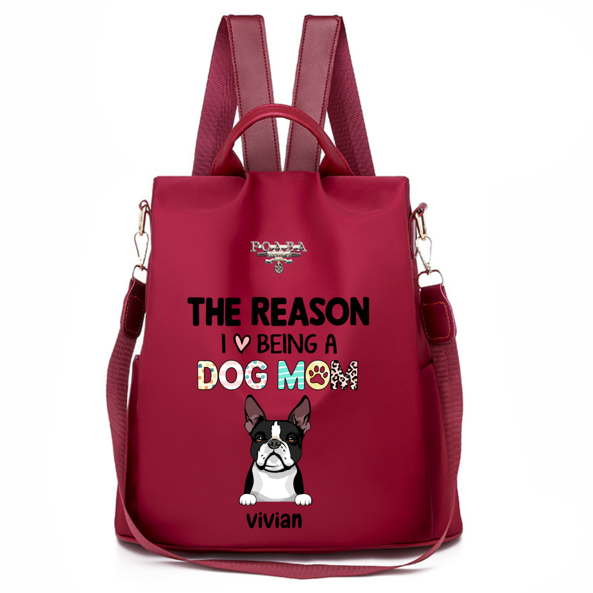 Reasons Being A Dog Mom Personalized Backpack