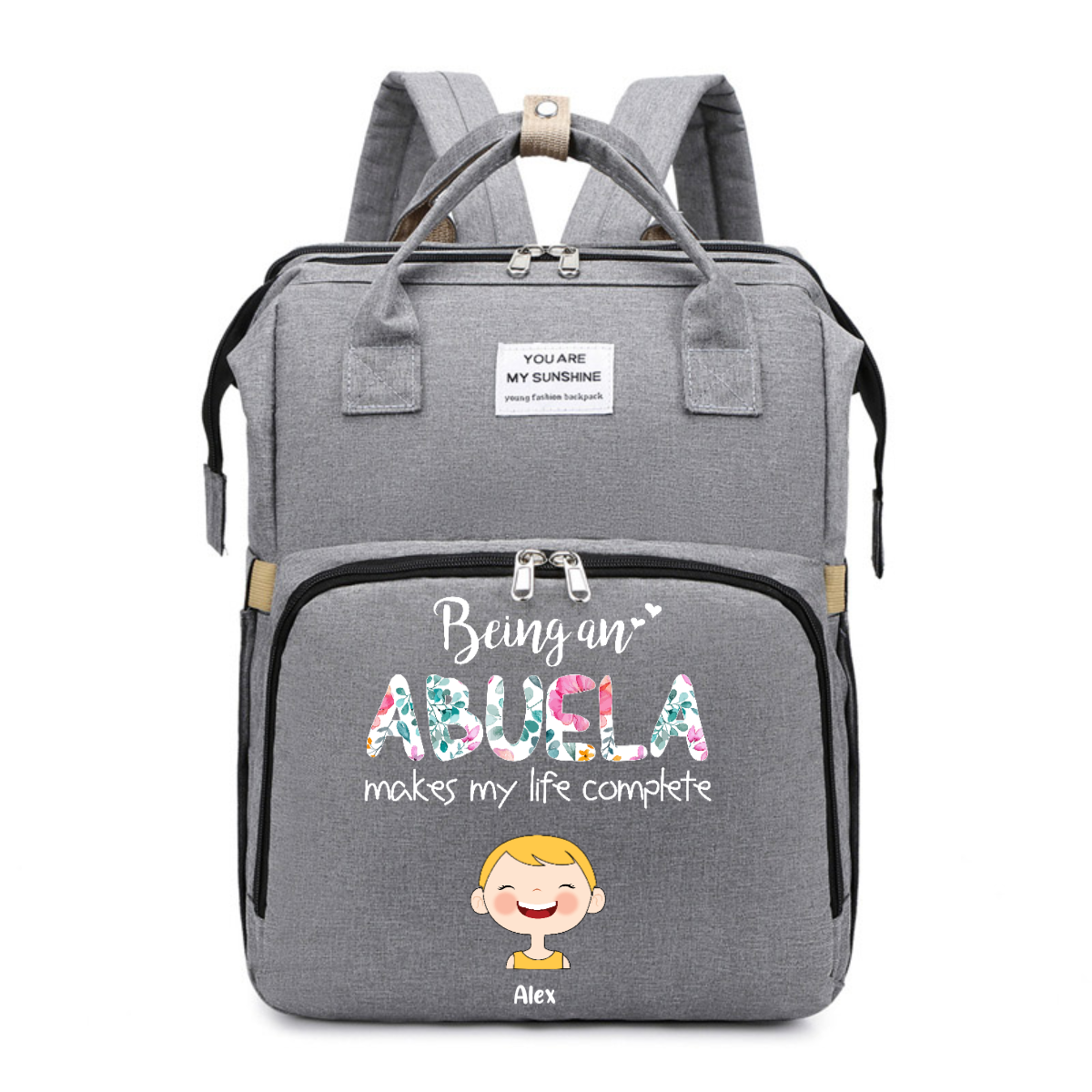 Being Grandma Makes My Life Complete Personalized baby travel bag
