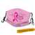Wear Pink Feather Breast Cancer Personalized Name Face Mask